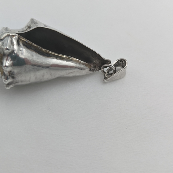 Taxco 925 Conch Shell Pendant 3.5" - Picture 5 of 9